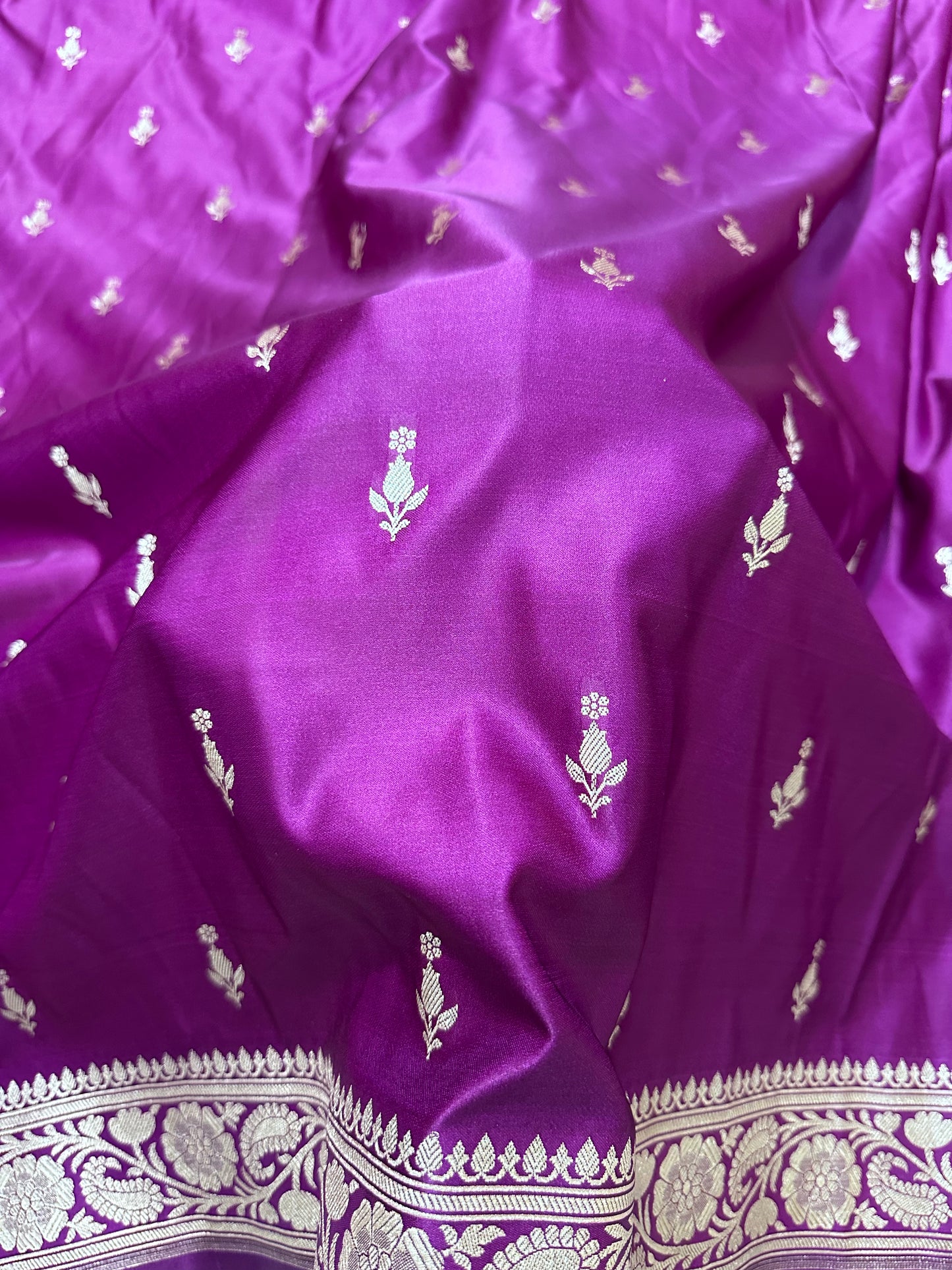 Royal Orchid Purple Banarasi Silk Saree