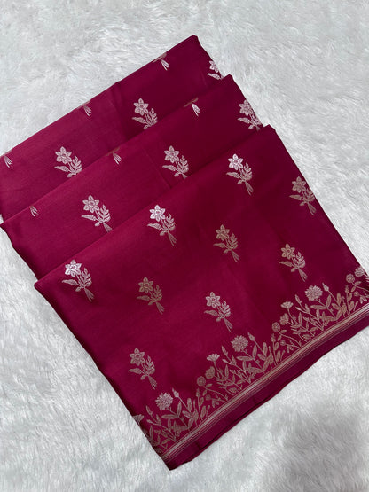 Royal Rani Pink Banarasi Silk saree