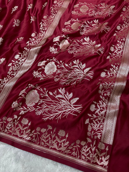 Royal Rani Pink Banarasi Silk saree