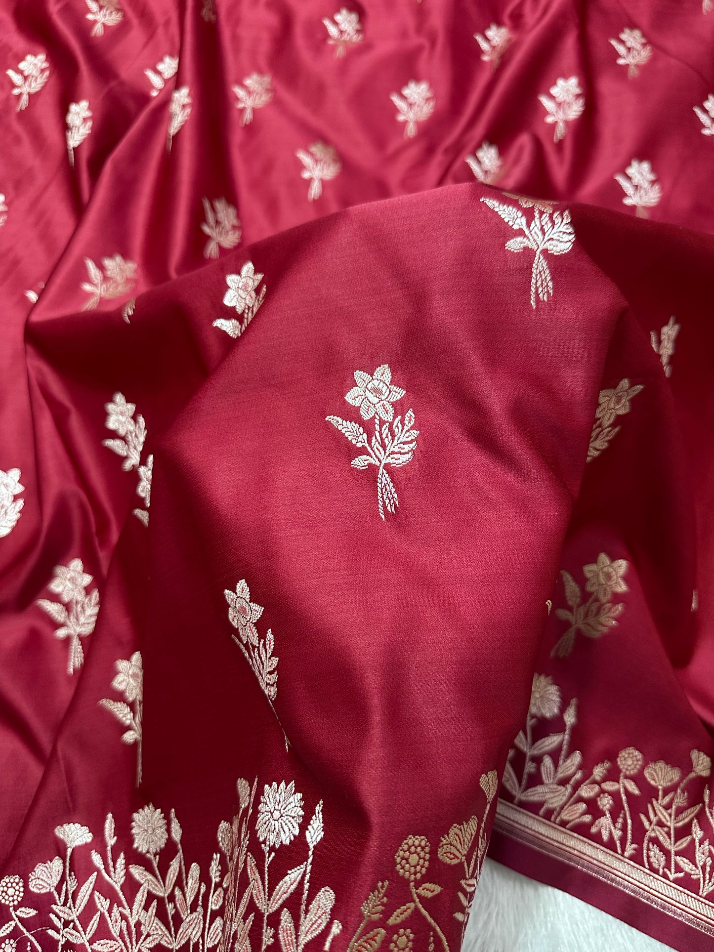 Royal Rani Pink Banarasi Silk saree