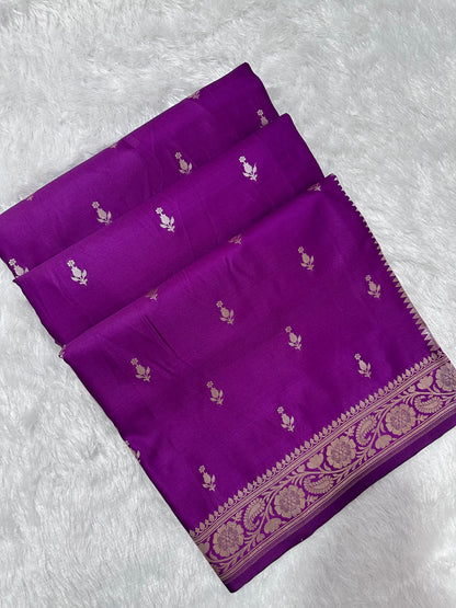 Royal Orchid Purple Banarasi Silk Saree