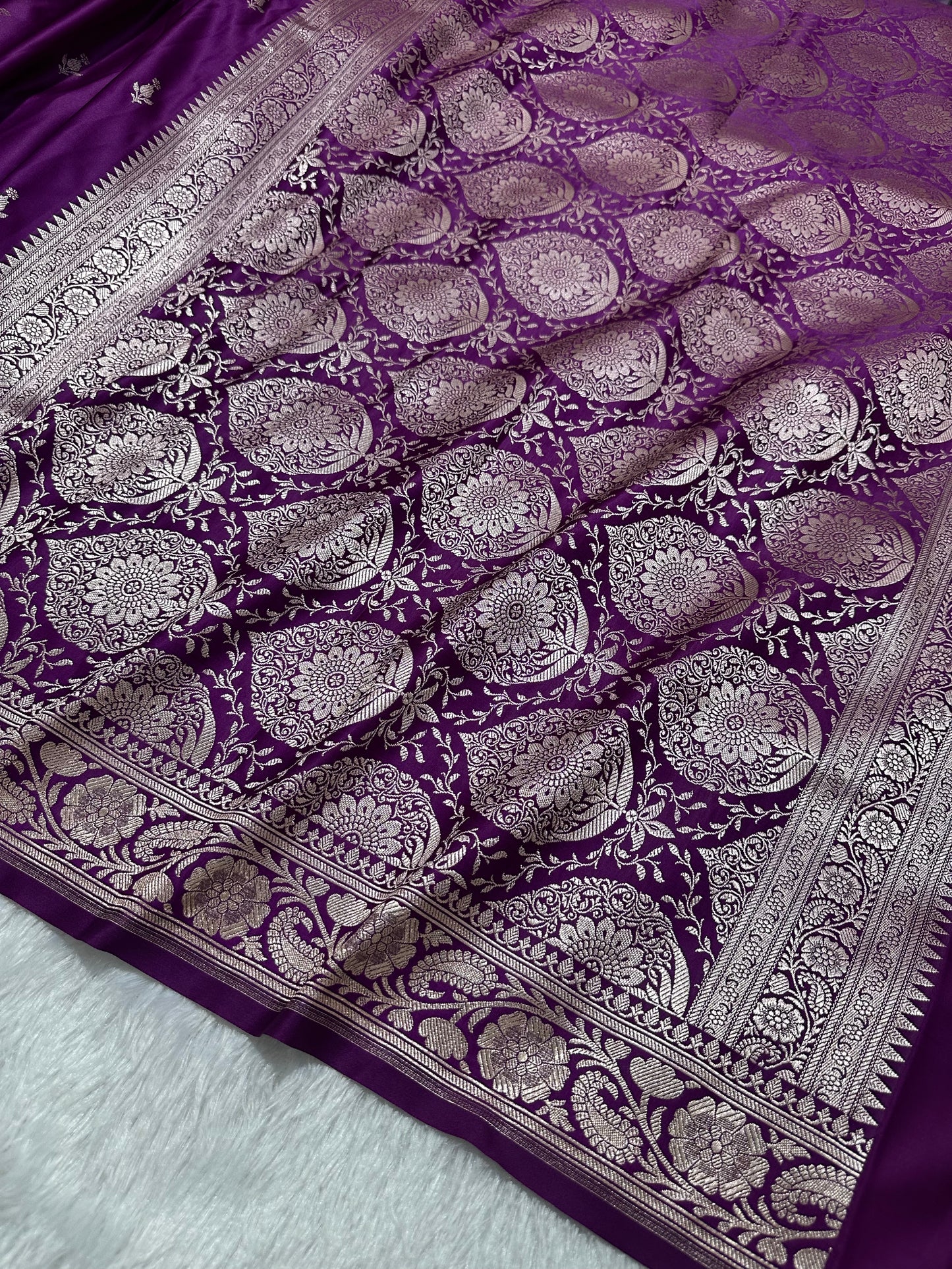 Royal Orchid Purple Banarasi Silk Saree