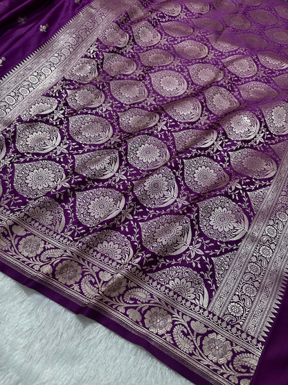 Royal Orchid Purple Banarasi Silk Saree