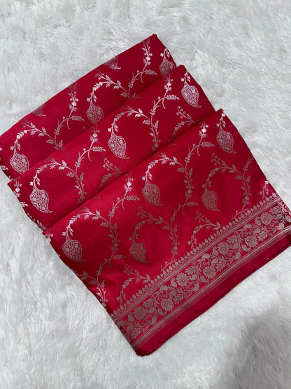 Royal Maharani Red Banarasi Silk Saree