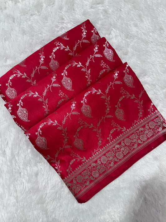 Royal Maharani Red Banarasi Silk Saree