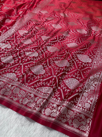 Royal Maharani Red Banarasi Silk Saree
