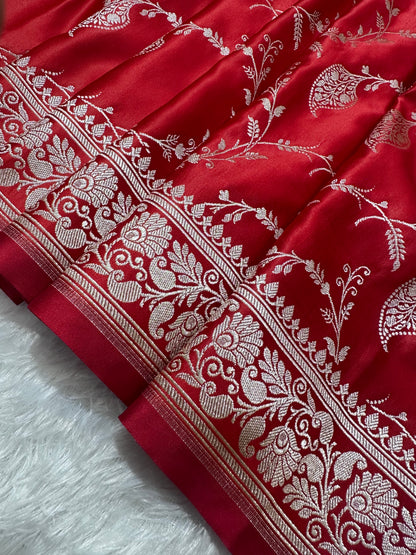 Royal Maharani Red Banarasi Silk Saree