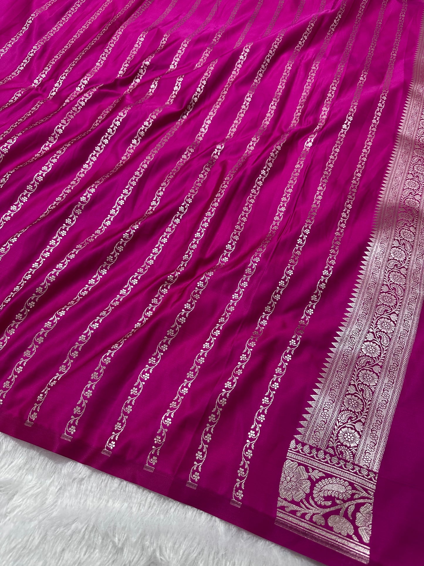 Royal Maharani Pink Banarasi Silk Saree