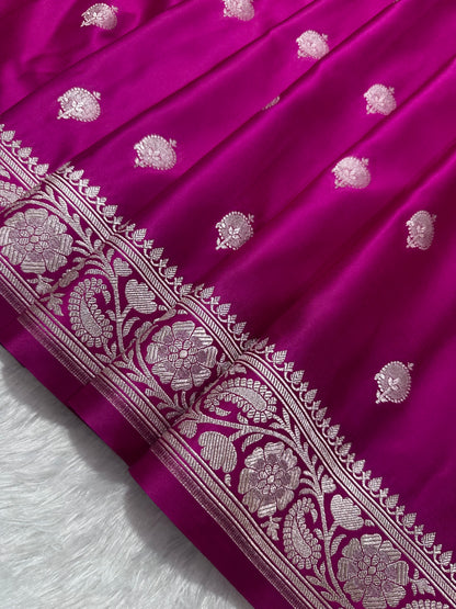 Royal Maharani Pink Banarasi Silk Saree