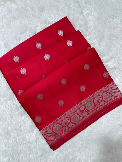 Royal Maharani Red Banarasi Silk Saree