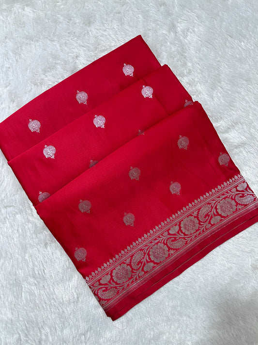 Royal Maharani Red Banarasi Silk Saree