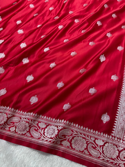 Royal Maharani Red Banarasi Silk Saree