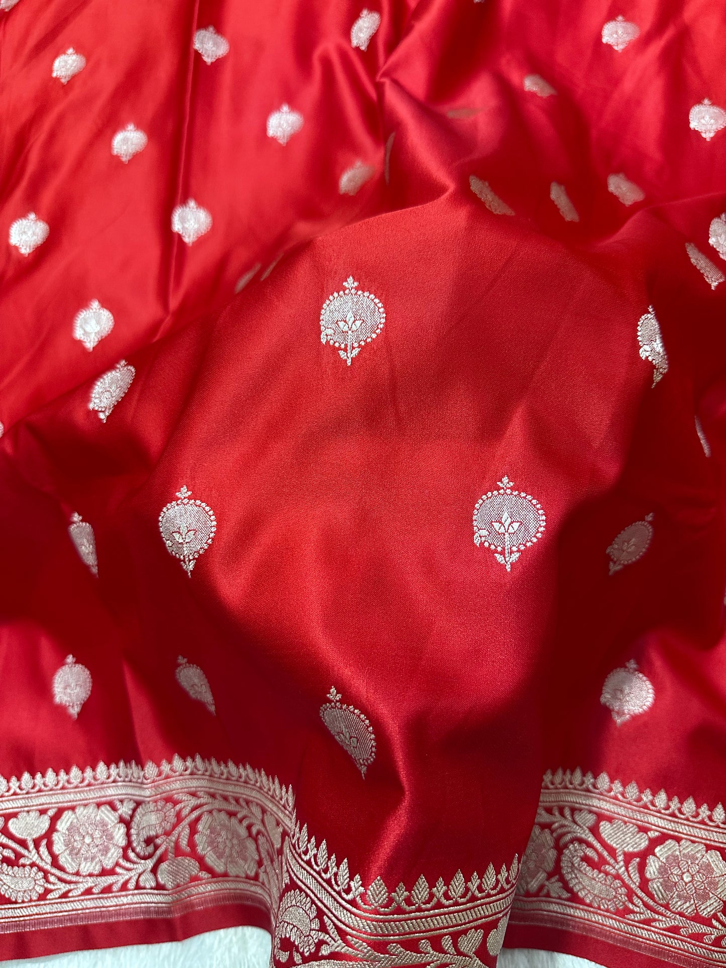 Royal Maharani Red Banarasi Silk Saree