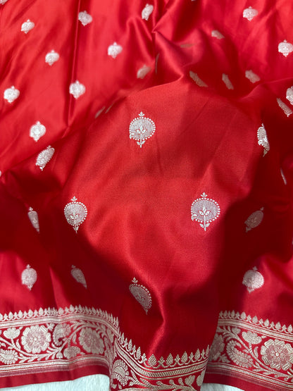 Royal Maharani Red Banarasi Silk Saree
