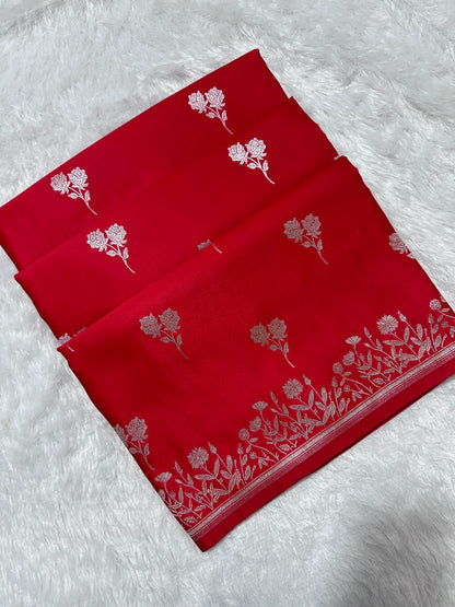 Royal Maharani Red Banarasi Silk Saree