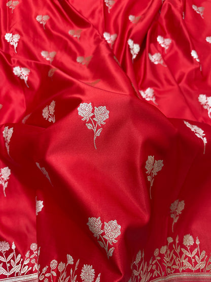 Royal Maharani Red Banarasi Silk Saree