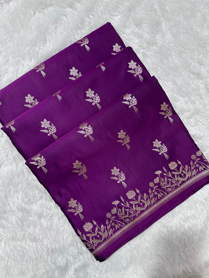 Royal Purple Banarasi Silk Saree