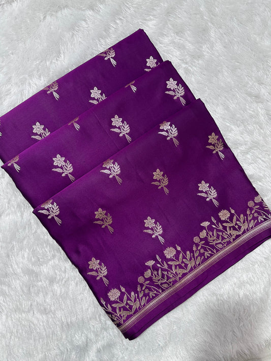 Royal Purple Banarasi Silk Saree