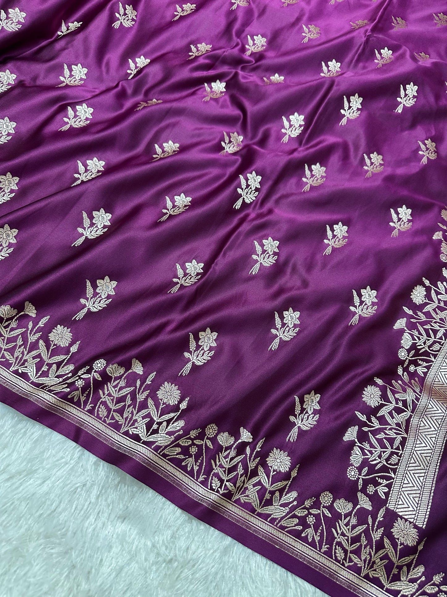 Royal Purple Banarasi Silk Saree