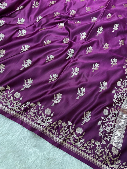 Royal Purple Banarasi Silk Saree