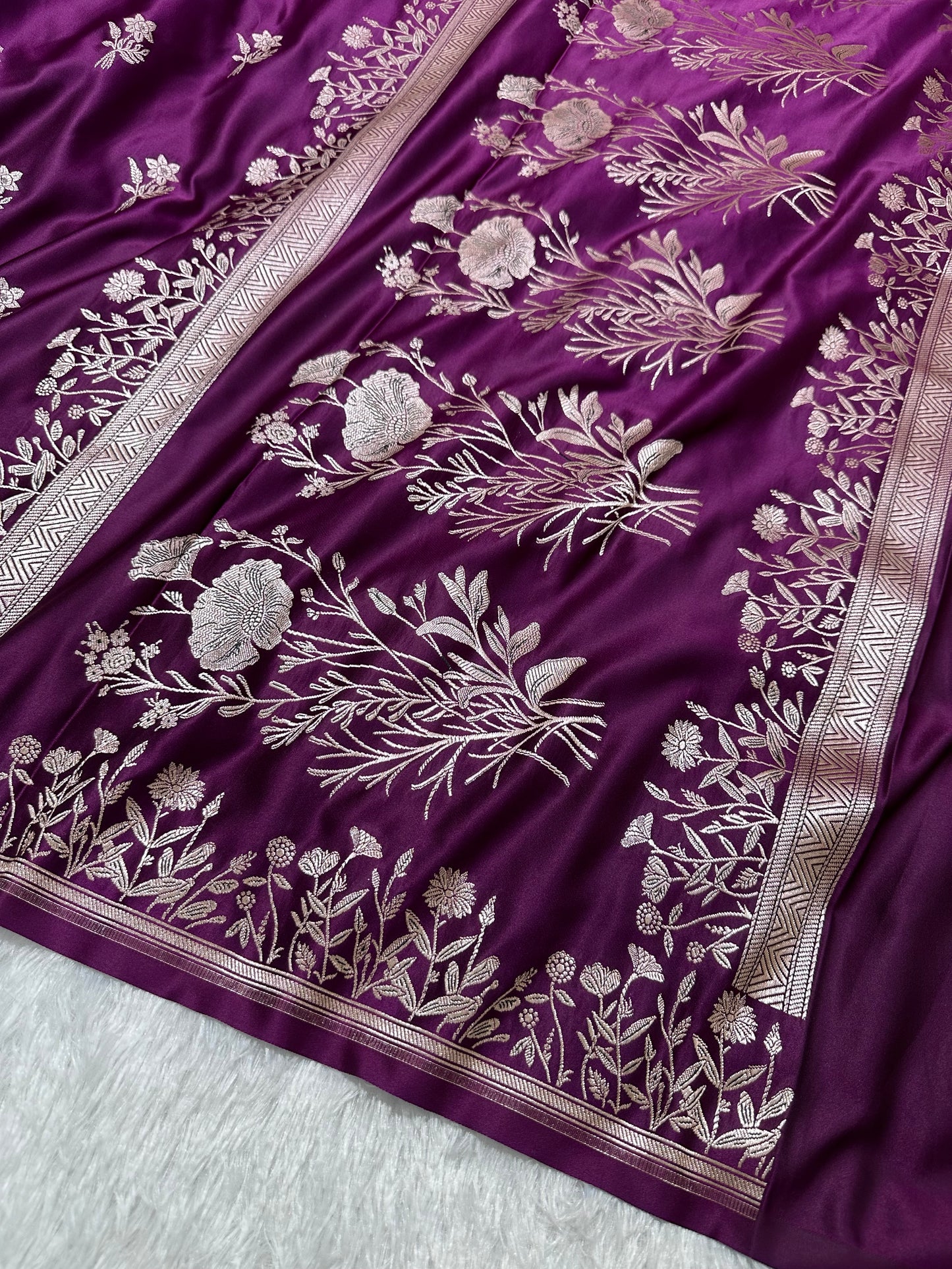 Royal Purple Banarasi Silk Saree