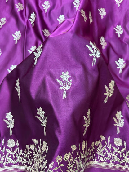 Royal Purple Banarasi Silk Saree