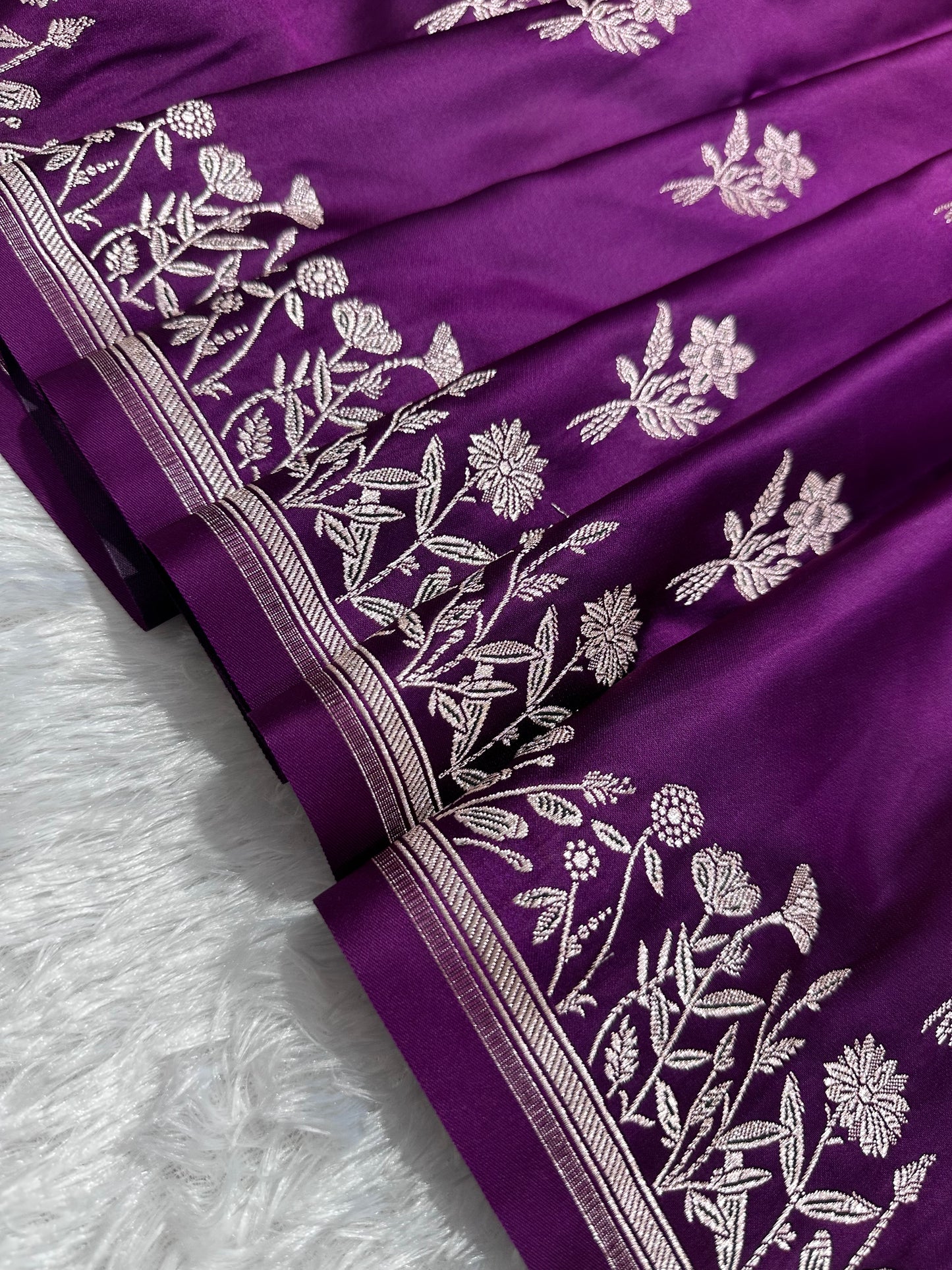 Royal Purple Banarasi Silk Saree