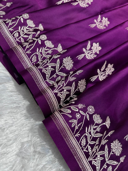 Royal Purple Banarasi Silk Saree