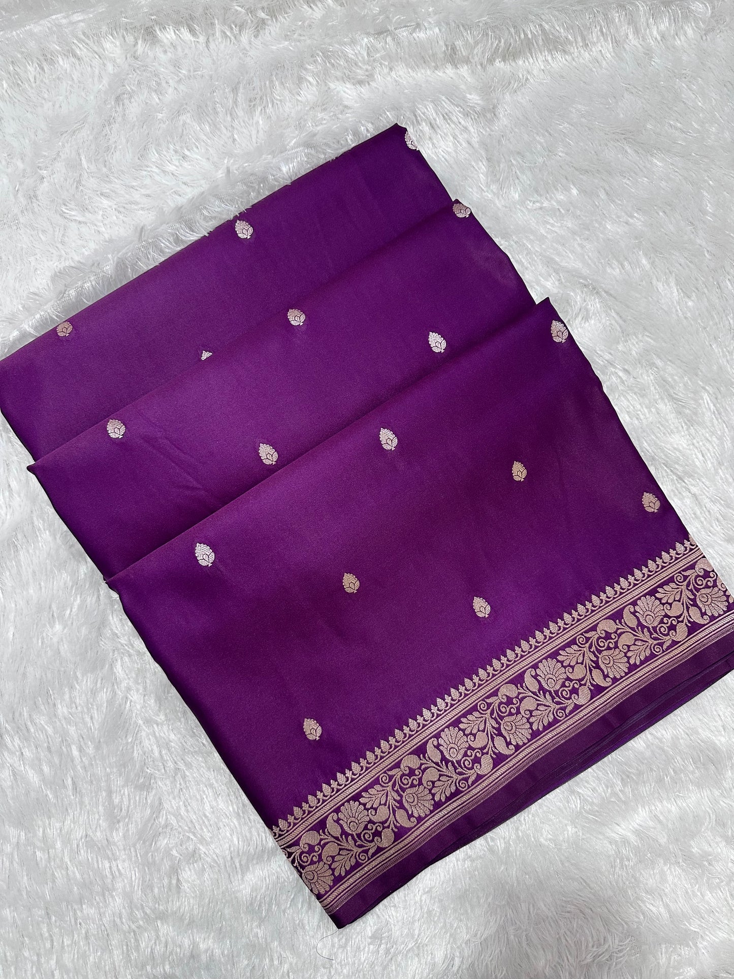 Royal Purple Shade Banarasi Silk Saree