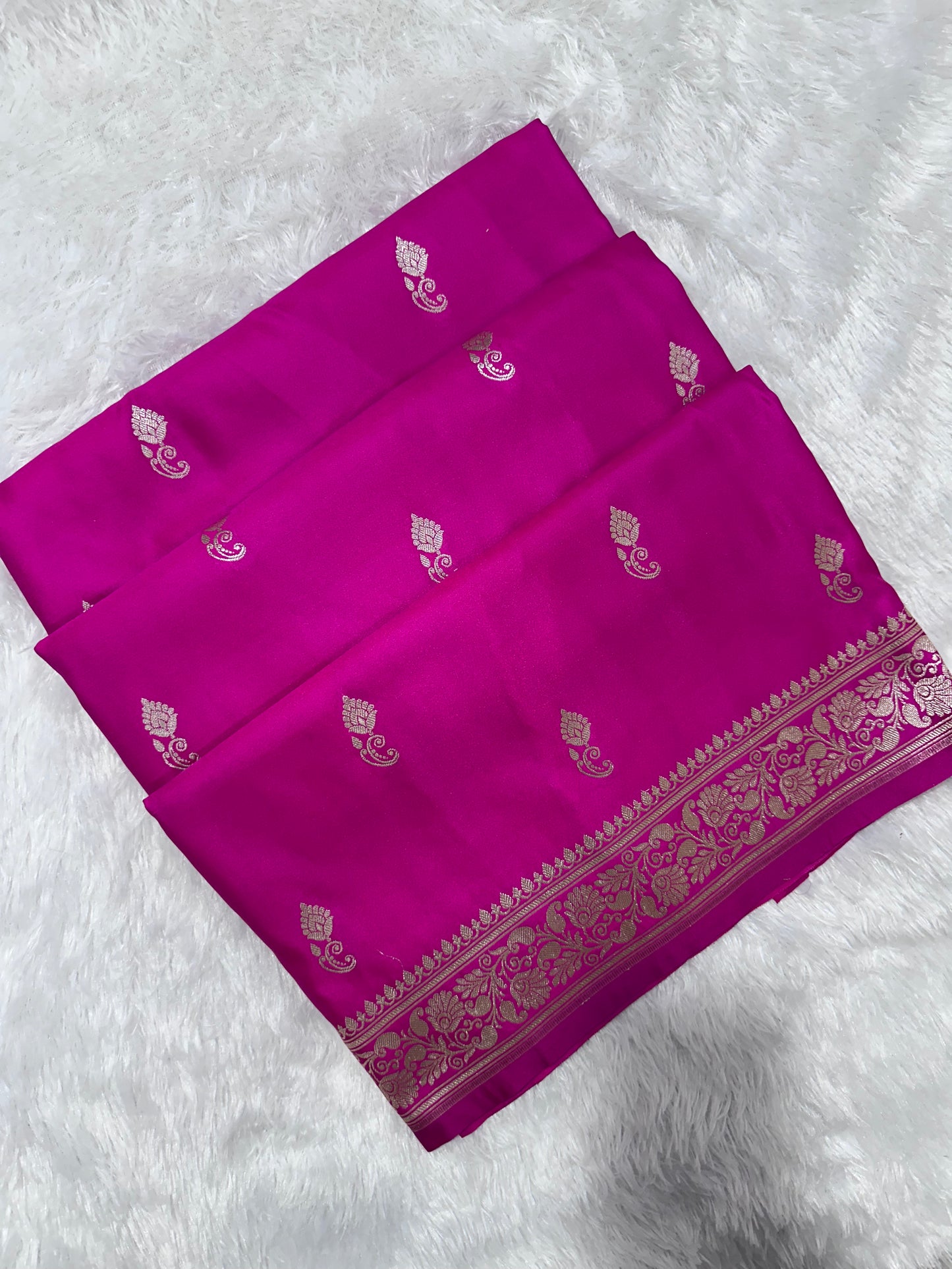 Royal Magenta or Rani Pink Banarasi Silk Saree