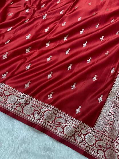 Royal Bridal Red Banarasi Silk Saree
