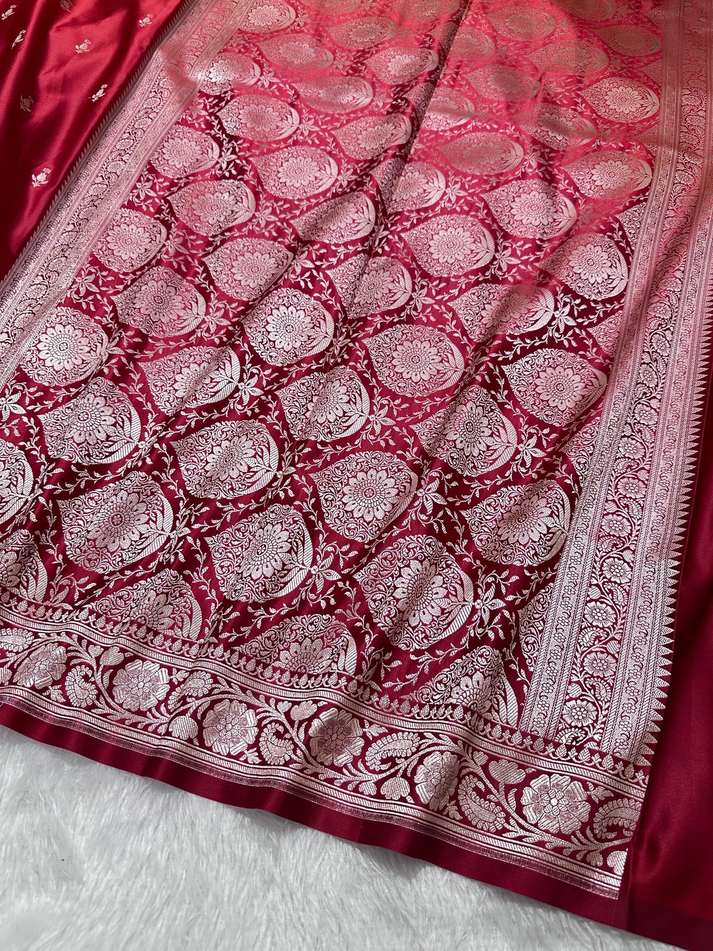 Royal Bridal Red Banarasi Silk Saree