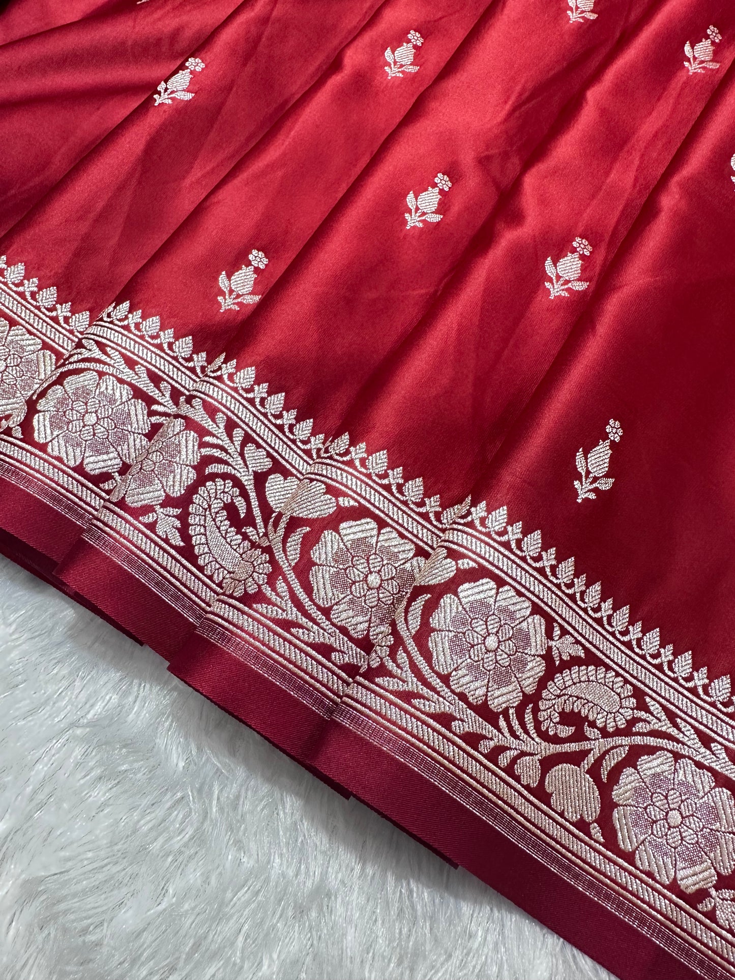 Royal Bridal Red Banarasi Silk Saree