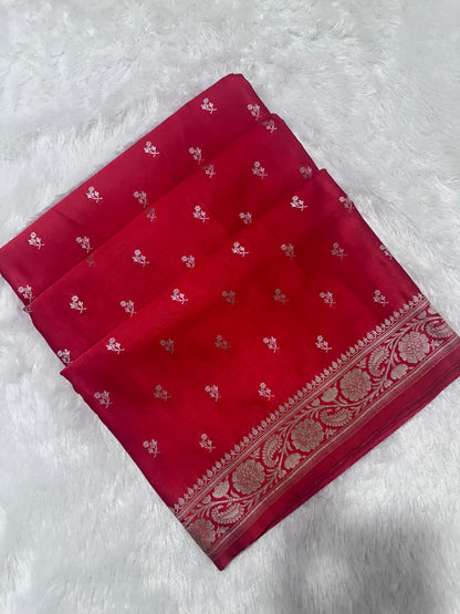 Royal Bridal Red Banarasi Silk Saree