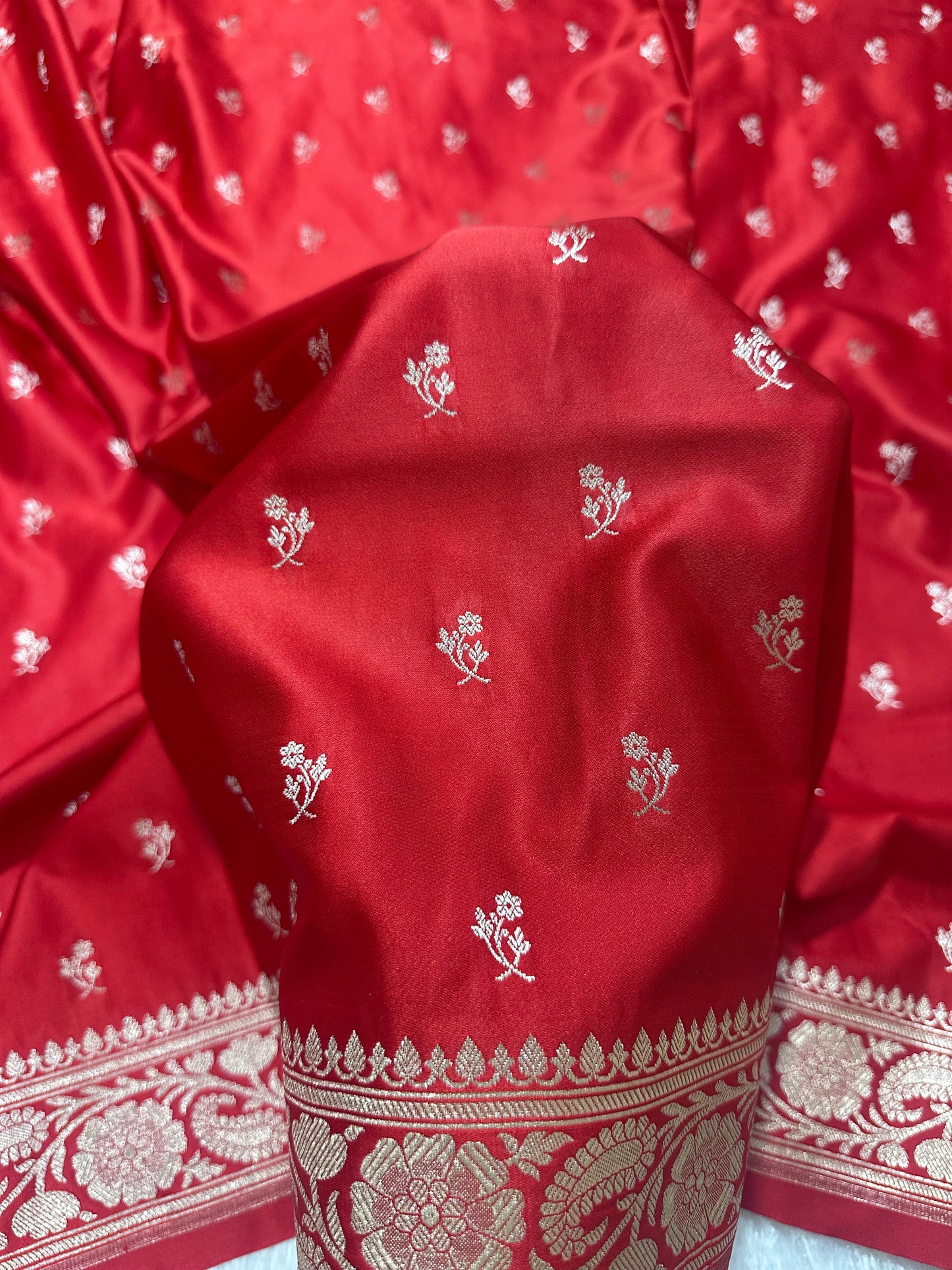 Royal Bridal Red Banarasi Silk Saree