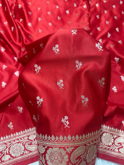 Royal Bridal Red Banarasi Silk Saree