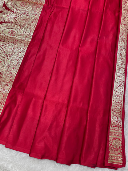 Premium Peacock Teal Green Katan Silk Banarasi Saree with Royal Heritage Pallu and Traditional Bouquet Leaf Butis